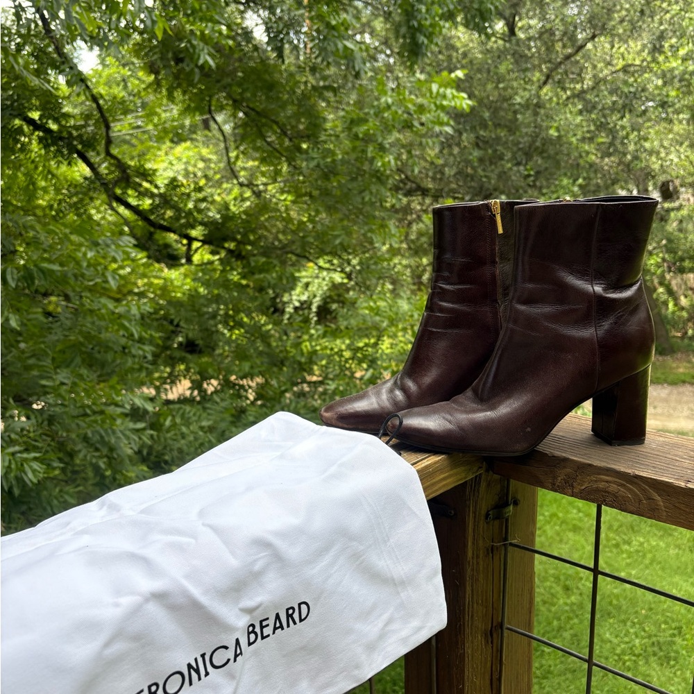 Veronica Beard Cera Leather Ankle Boot View 2
